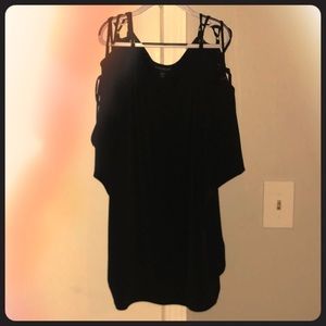 Express Black Strappy shoulder top
